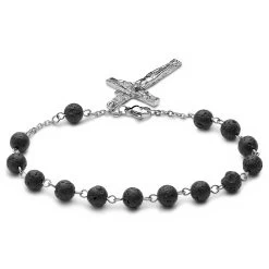 Varietas | Surgical Steel & Lava Stone Bracelet