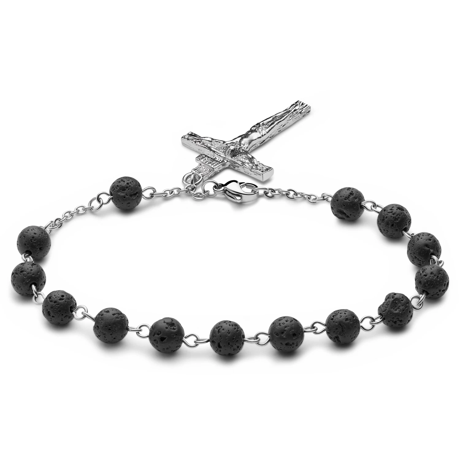 Varietas | Surgical Steel & Lava Stone Bracelet
