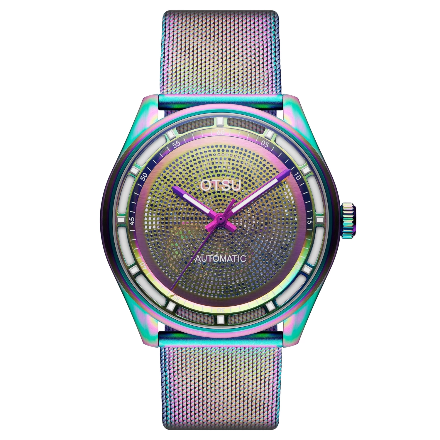 Calin | Rainbow Transparent Automatic Skeleton Watch
