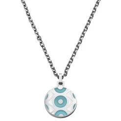 Evil Eye | Silver-tone Baby Blue Necklace
