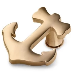 Gold-tone Stainless Steel Anchor Watch Charm