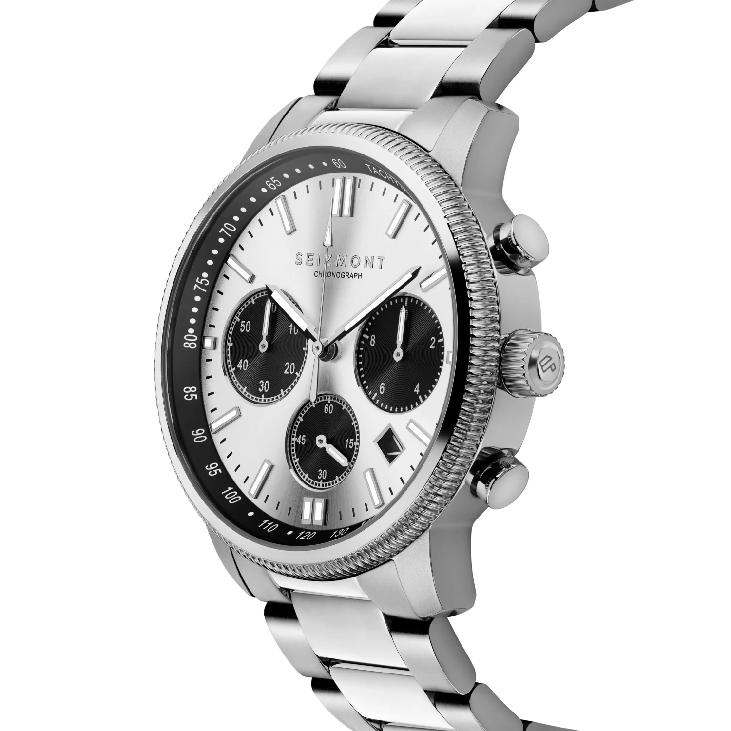 Chronum | Silver-tone Stainless Steel Chronograph Watch - Image 2