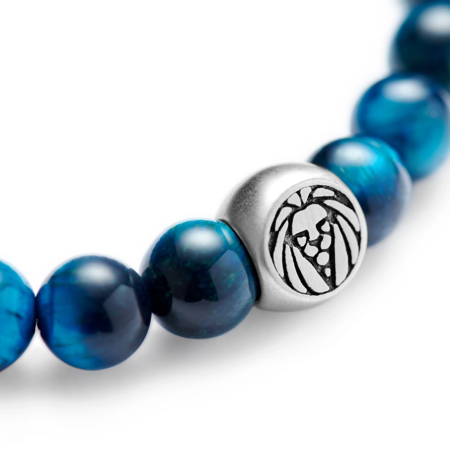 Light Blue Tiger’s Eye Beaded Bracelet - Image 3