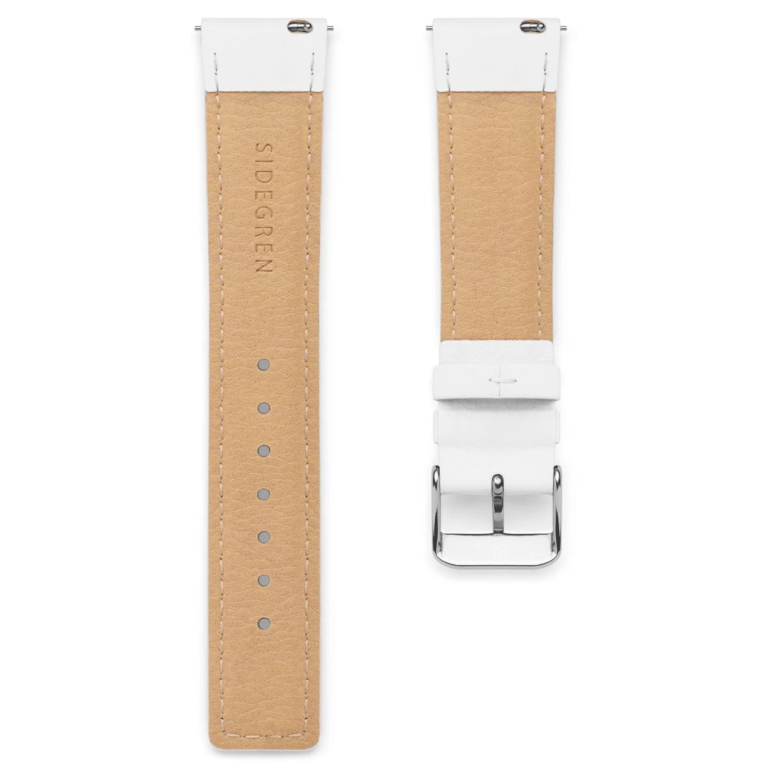 Solis | White Vegan Leather Watch Straps - Image 3