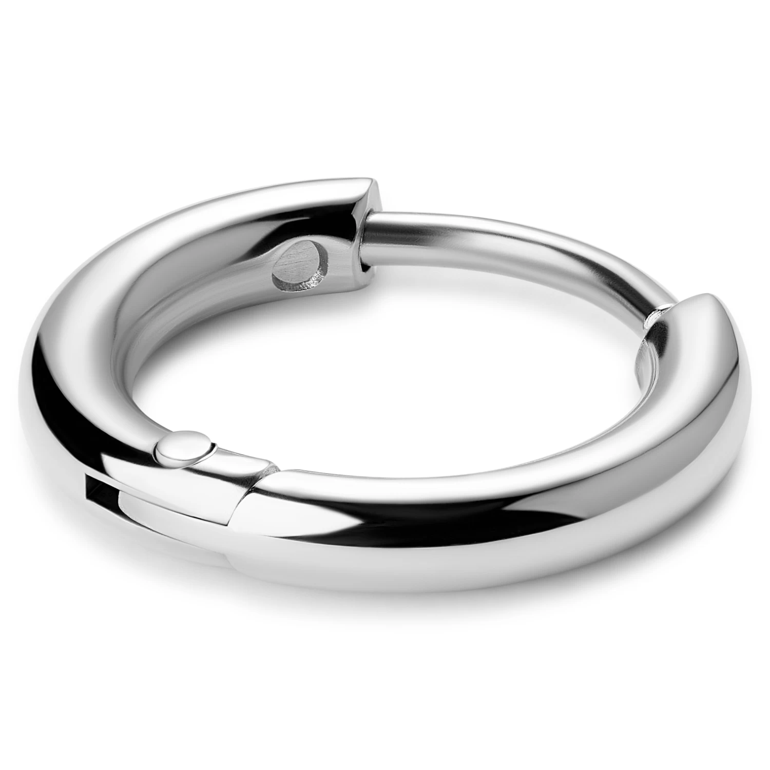 Huggie | Thin 8 Mm Sterling Silver Hoop Earring