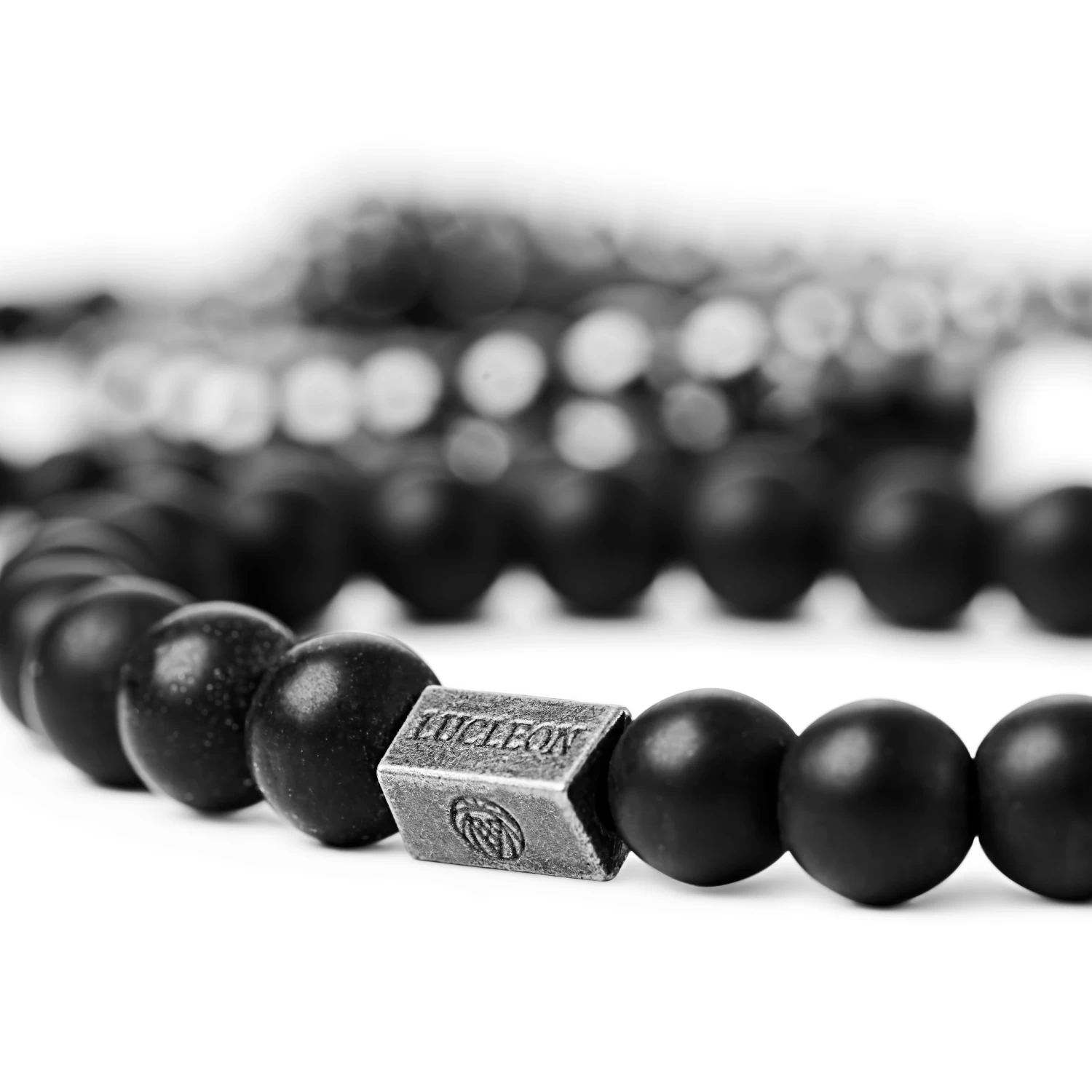 Matte Onyx And Hematite Bead Bracelet Set - Image 4