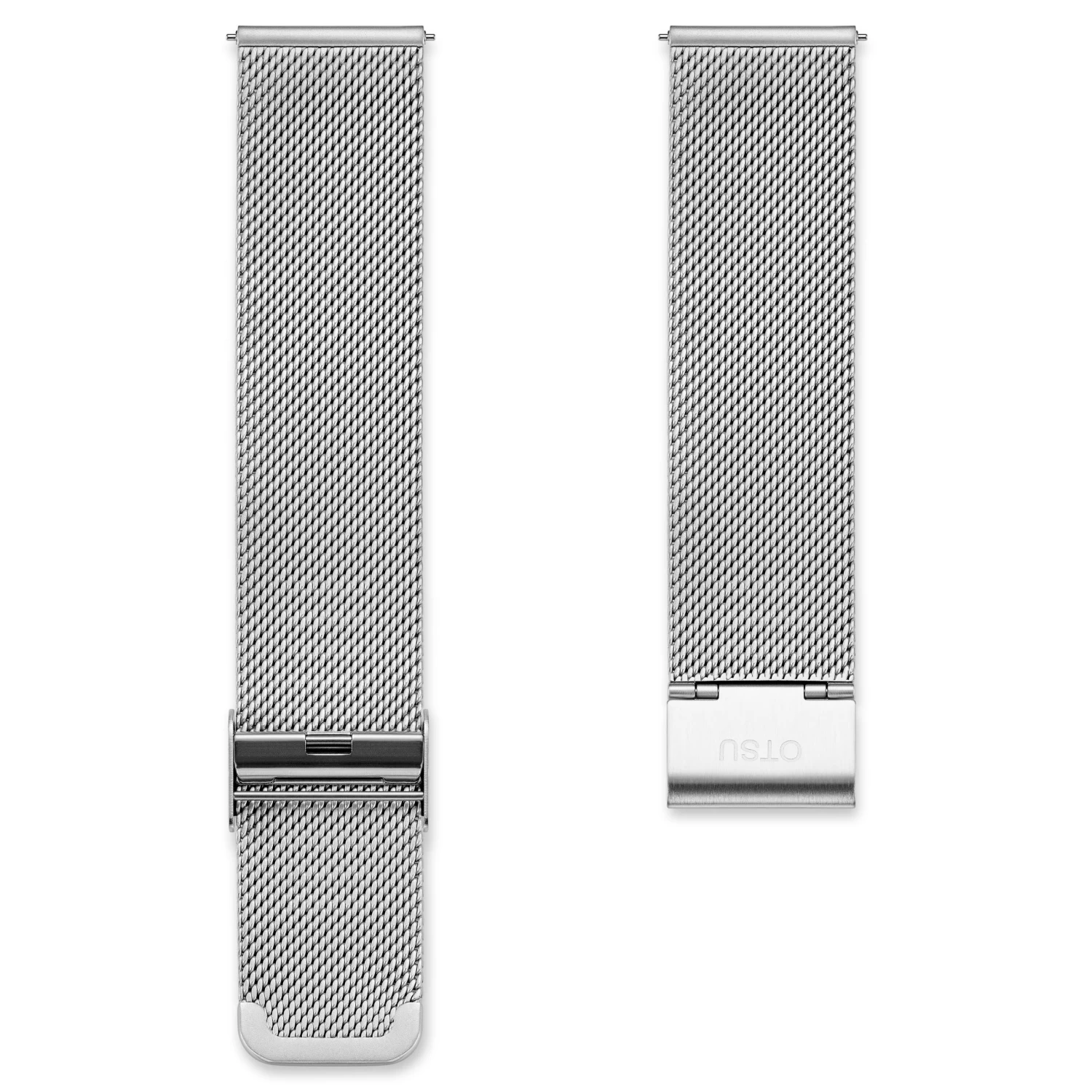 XL Matte Silver-tone 7/8" (22 Mm) Quick-release Mesh Strap