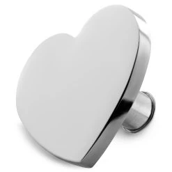 Silver-tone Stainless Steel Heart Watch Charm