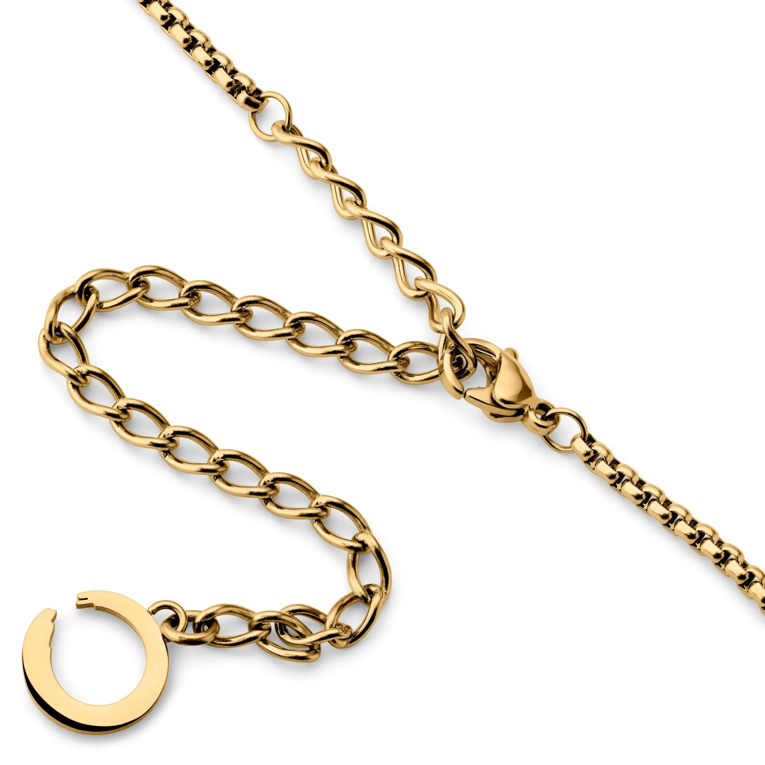 Egan | Gold-Tone Lighter Box Chain Necklace - Image 6