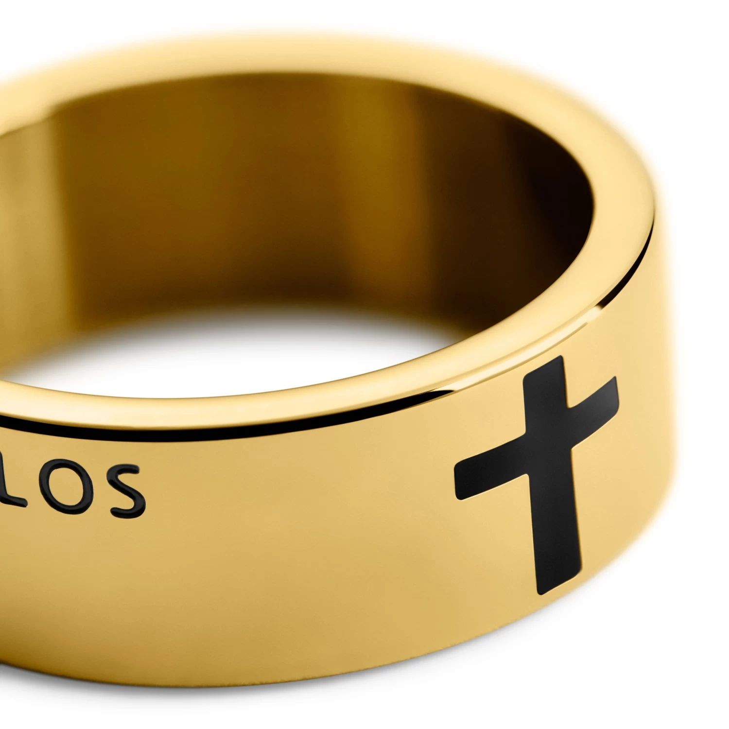 Unity | 1/3" (8 Mm) Gold-tone Spanish Lord’s Prayer Ring - Image 6
