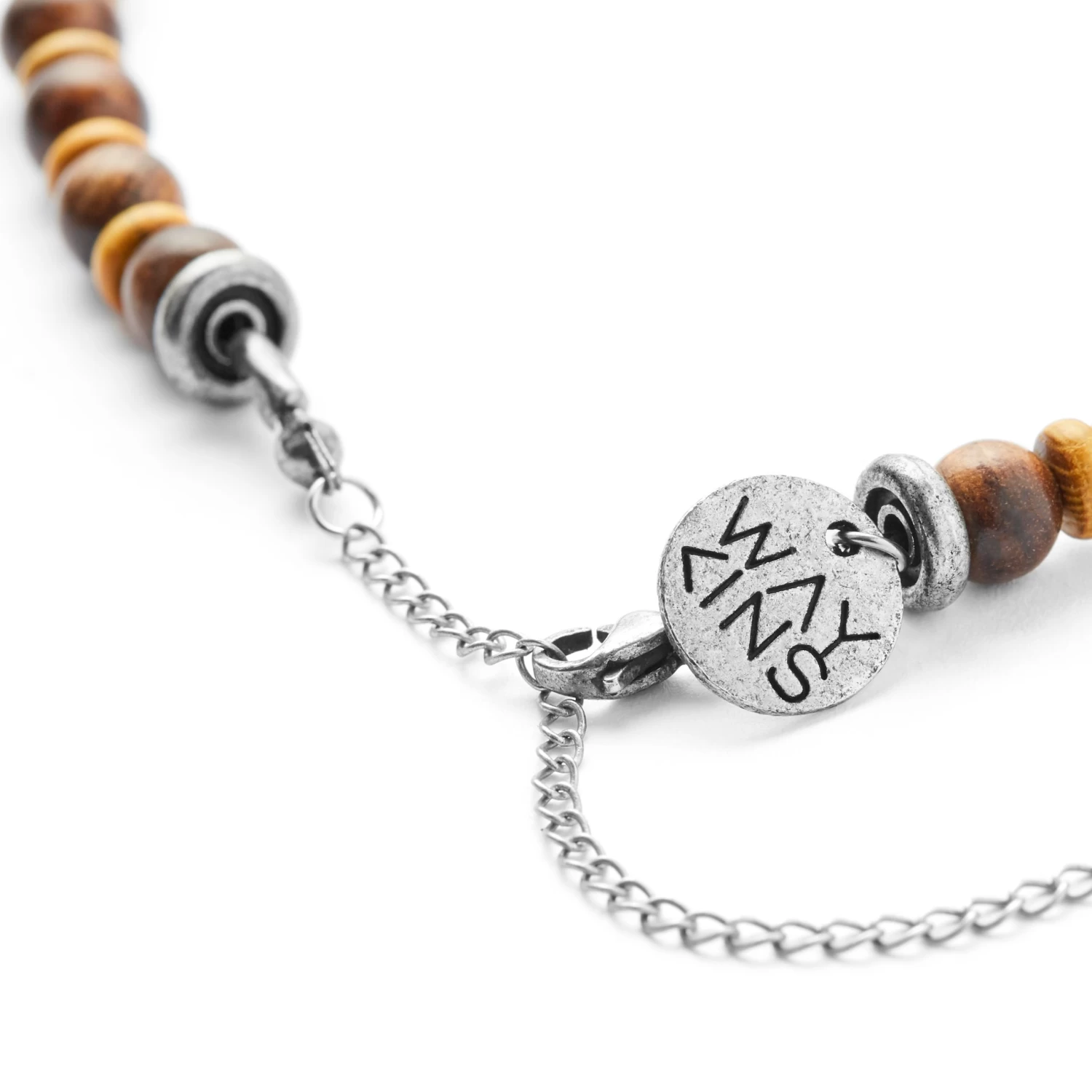 Wave | Natural Wooden Surfer Beaded Necklace - Image 4