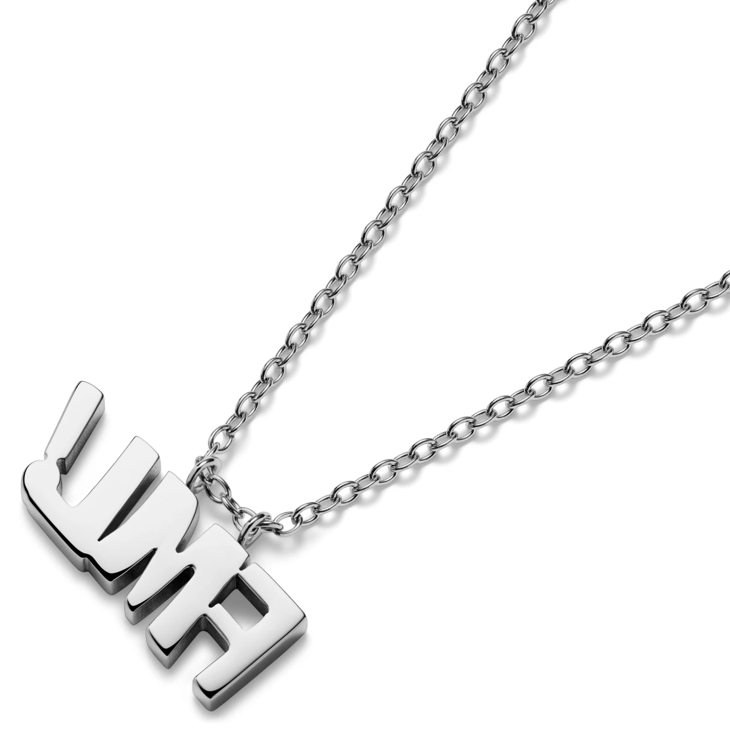 Jaygee | Silver-tone Stainless Steel FML Necklace - Image 4