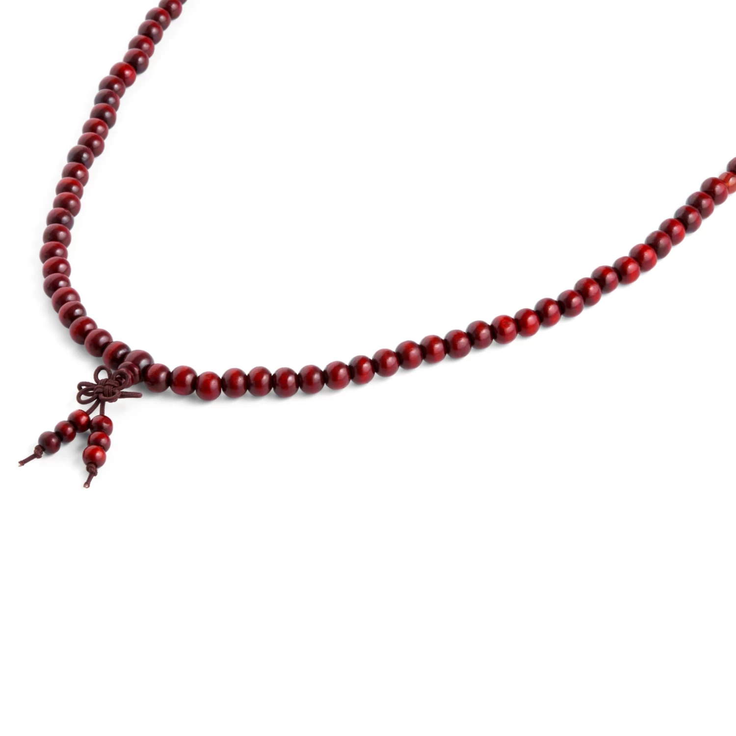 Red Wooden Beaded Necklace - Image 3