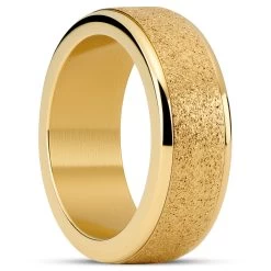 Enthumema | 8 Mm Glittery Gold-tone Fidget Ring