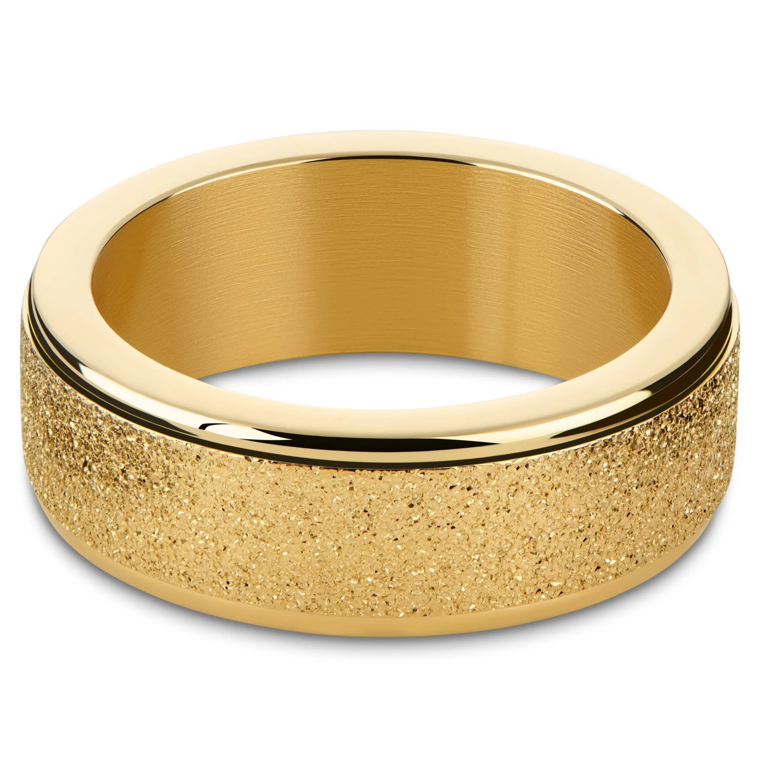 Enthumema | 8 Mm Glittery Gold-tone Fidget Ring - Image 2