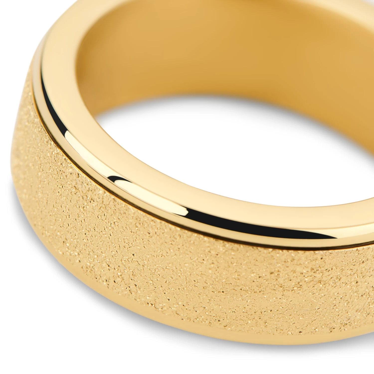Enthumema | 8 Mm Glittery Gold-tone Fidget Ring - Image 3
