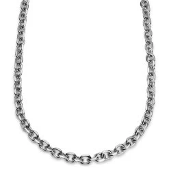 Essentials | 10 Mm Silver-Tone Cable Chain Necklace