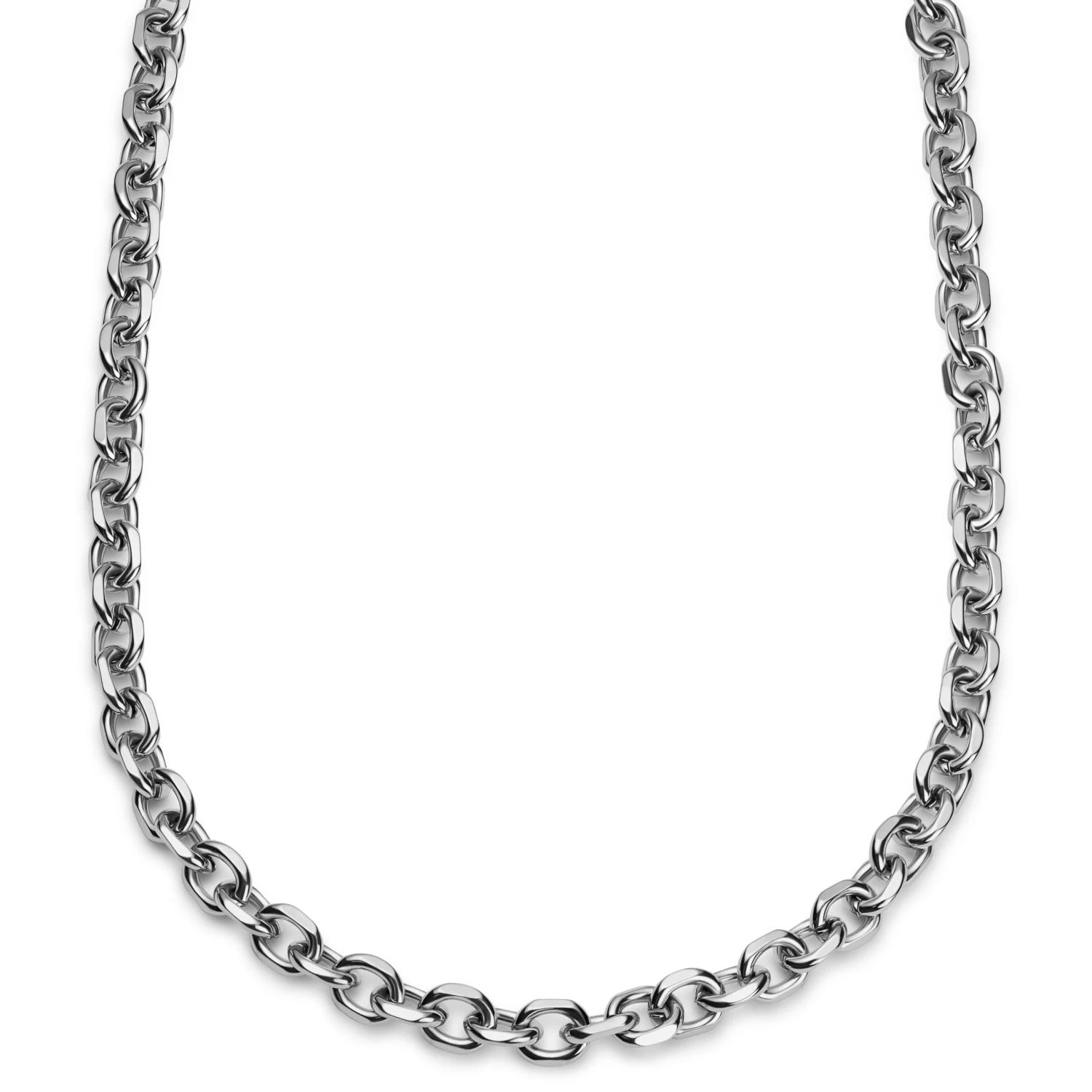 Essentials | 10 Mm Silver-Tone Cable Chain Necklace
