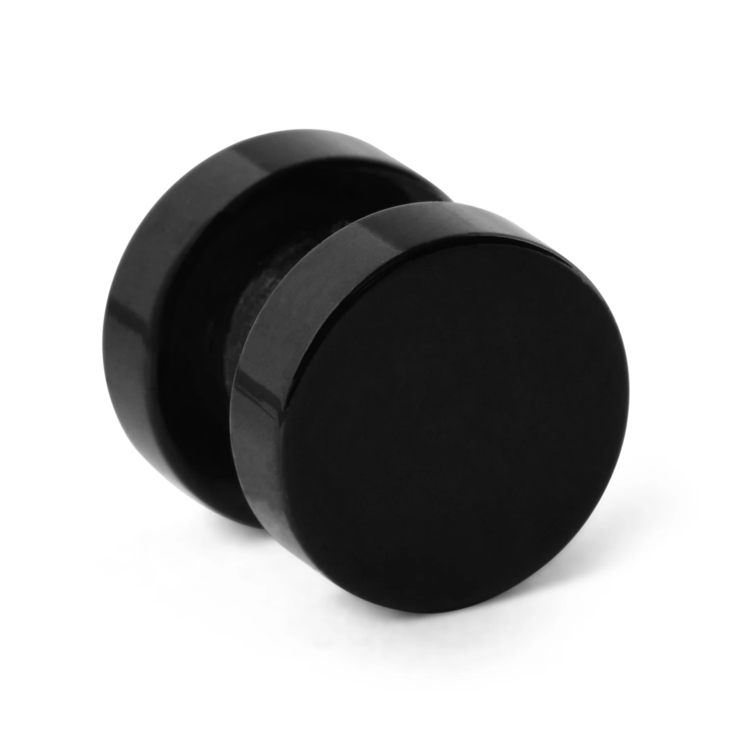 Silver-Tone & Black Steel Star Magnetic Earring - Image 5