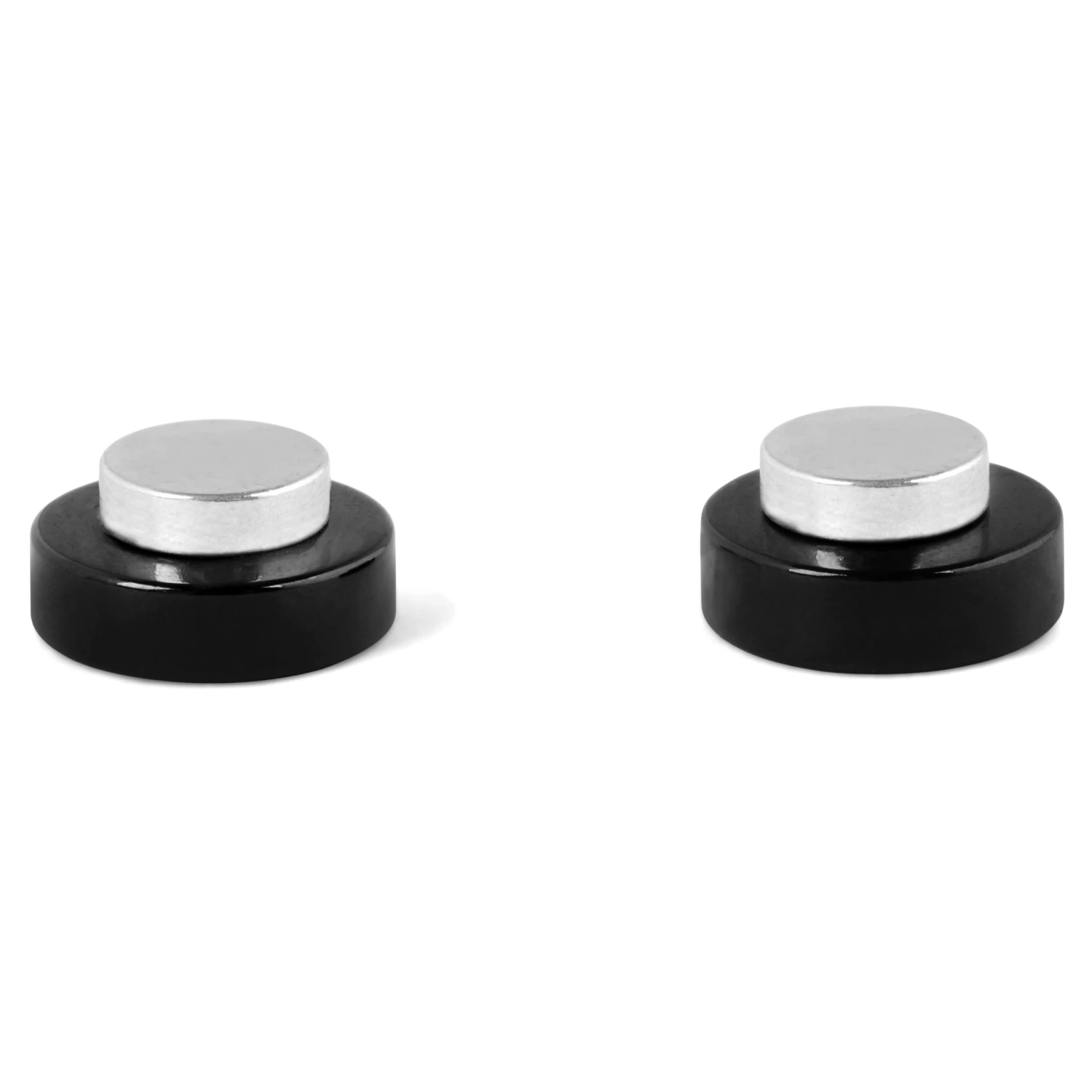 Silver-Tone & Black Steel Star Magnetic Earring - Image 6