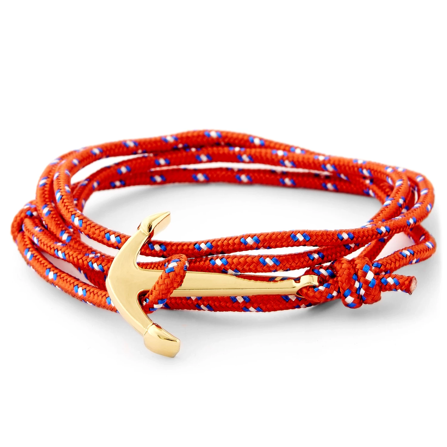 Red & Gold-Tone Anchor Bracelet