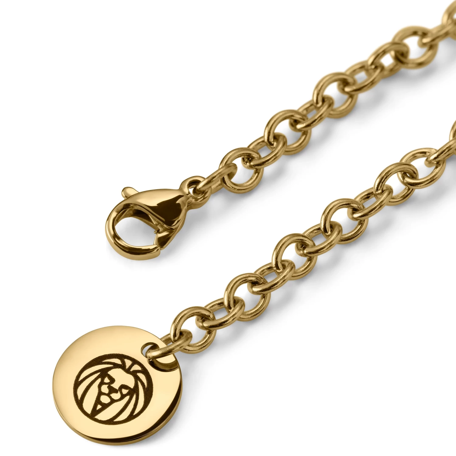 Gold-Tone With Hollow Cross Cable Chain Necklace - Image 4