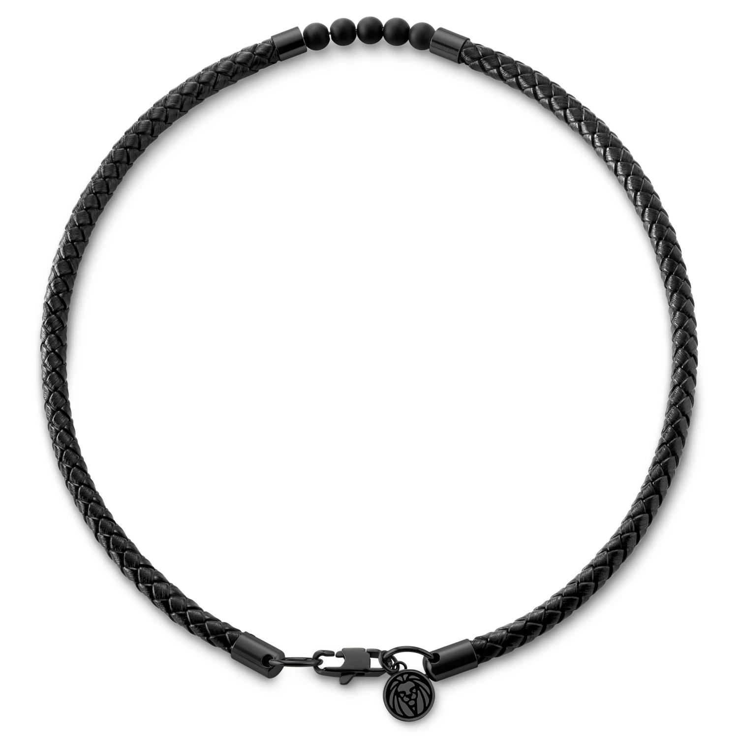 Tenvis | 1/5" (5 Mm) Black Onyx Leather Necklace - Image 4