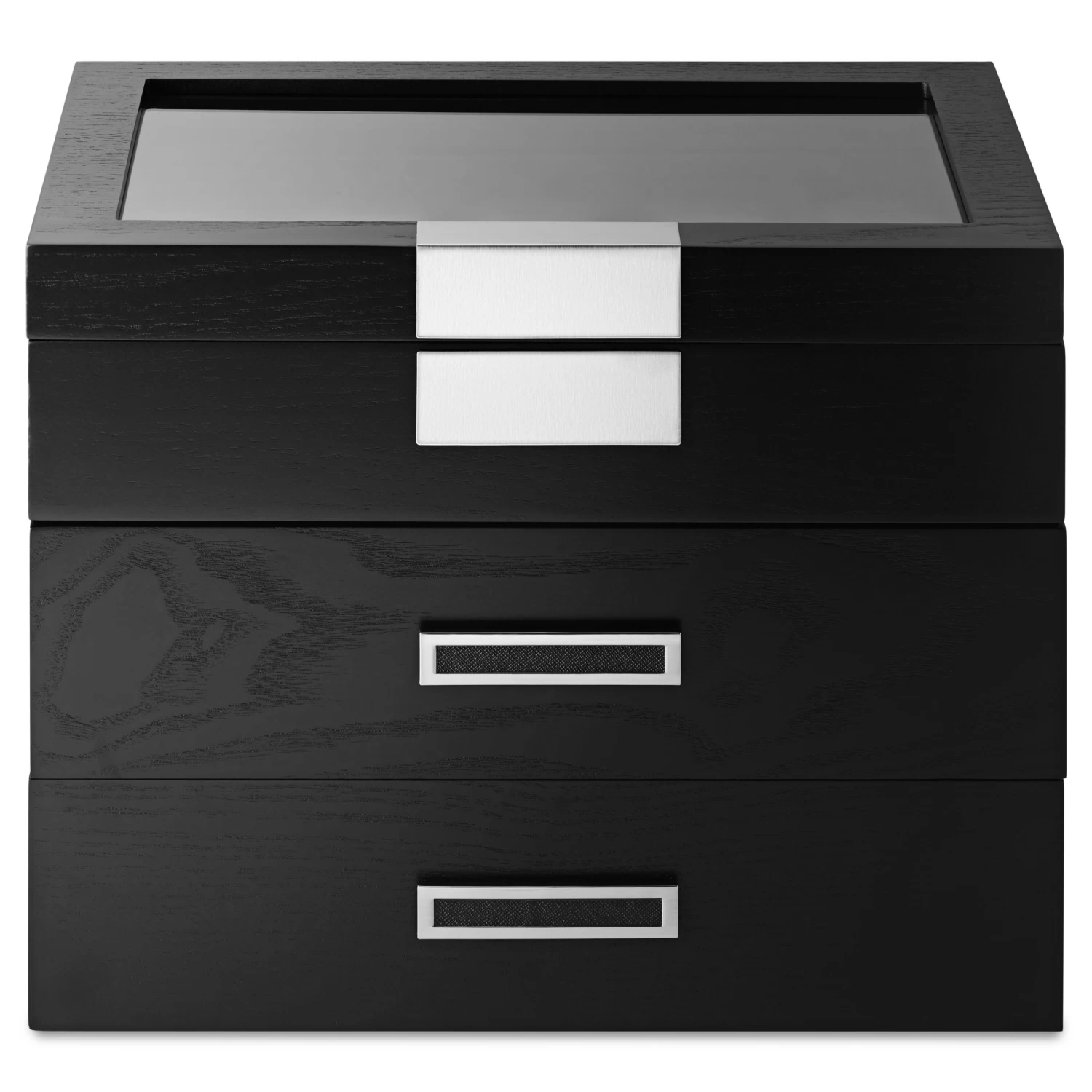 30 Slot Black Veneer Watch Display Box - Image 3