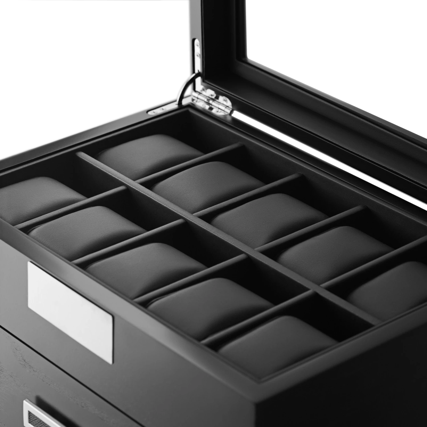 30 Slot Black Veneer Watch Display Box - Image 6