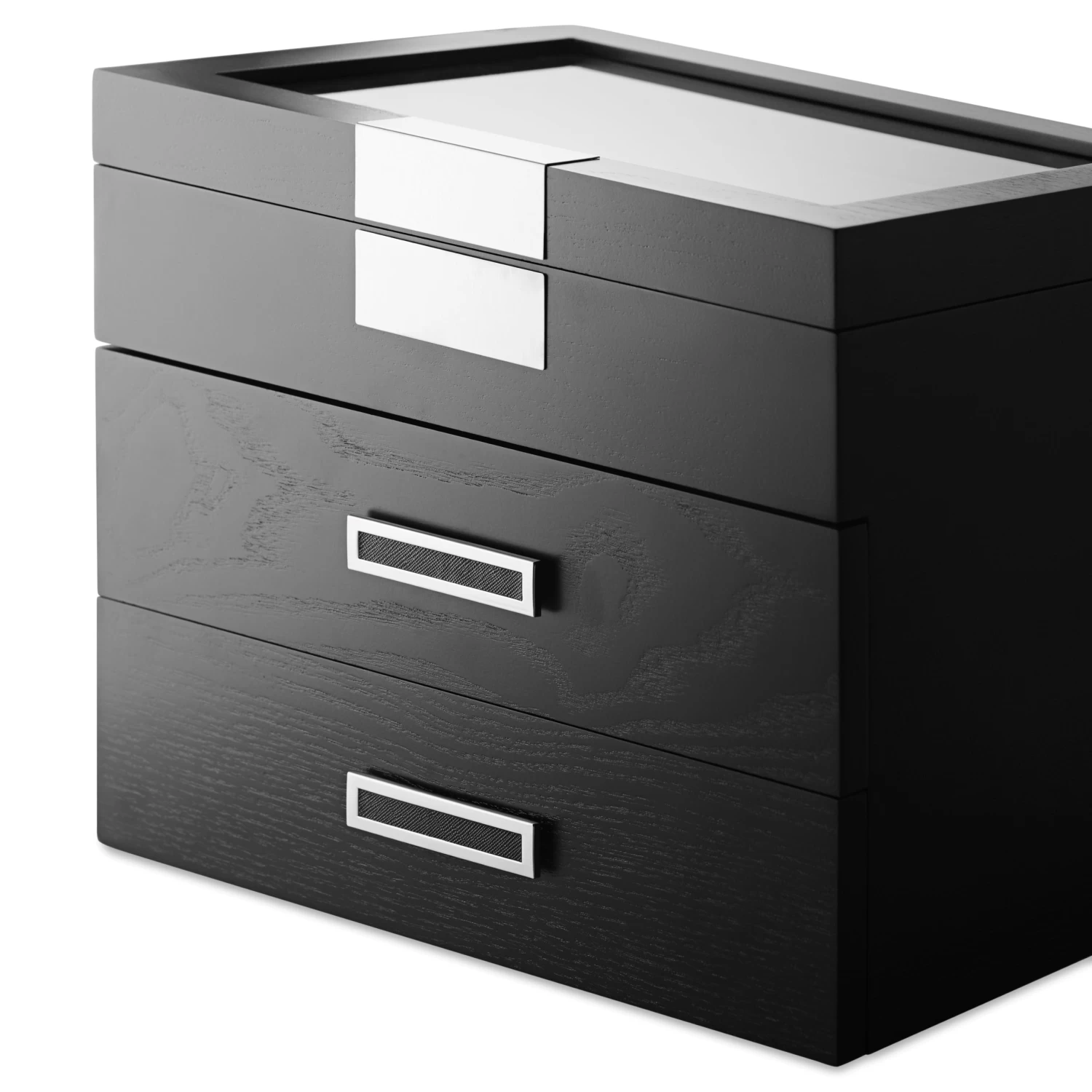 30 Slot Black Veneer Watch Display Box - Image 7