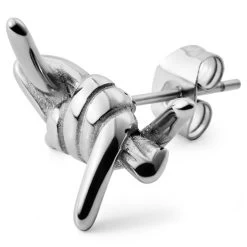 Floyd | Silver-Tone Stainless Steel Barbed Wire Stud Earring