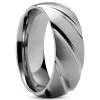 Aesop | 8 Mm Silver-Tone Titanium With Wave Pattern Ring