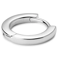 Huggie | Thin 7 Mm Sterling Silver Flat Hoop Earring