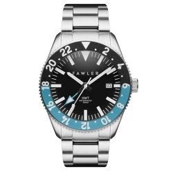 Métier | Blue Stainless Steel GMT Watch