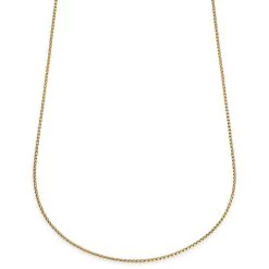 Essentials | 2 Mm Gold-Tone Curved Box Chain Necklace