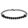 Aspero | Gray Skull Onyx Bead Bracelet