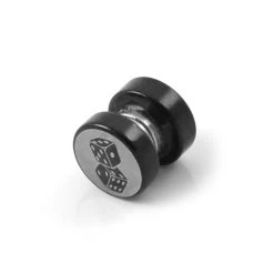 Black Stainless Steel Dice Magnetic Earring