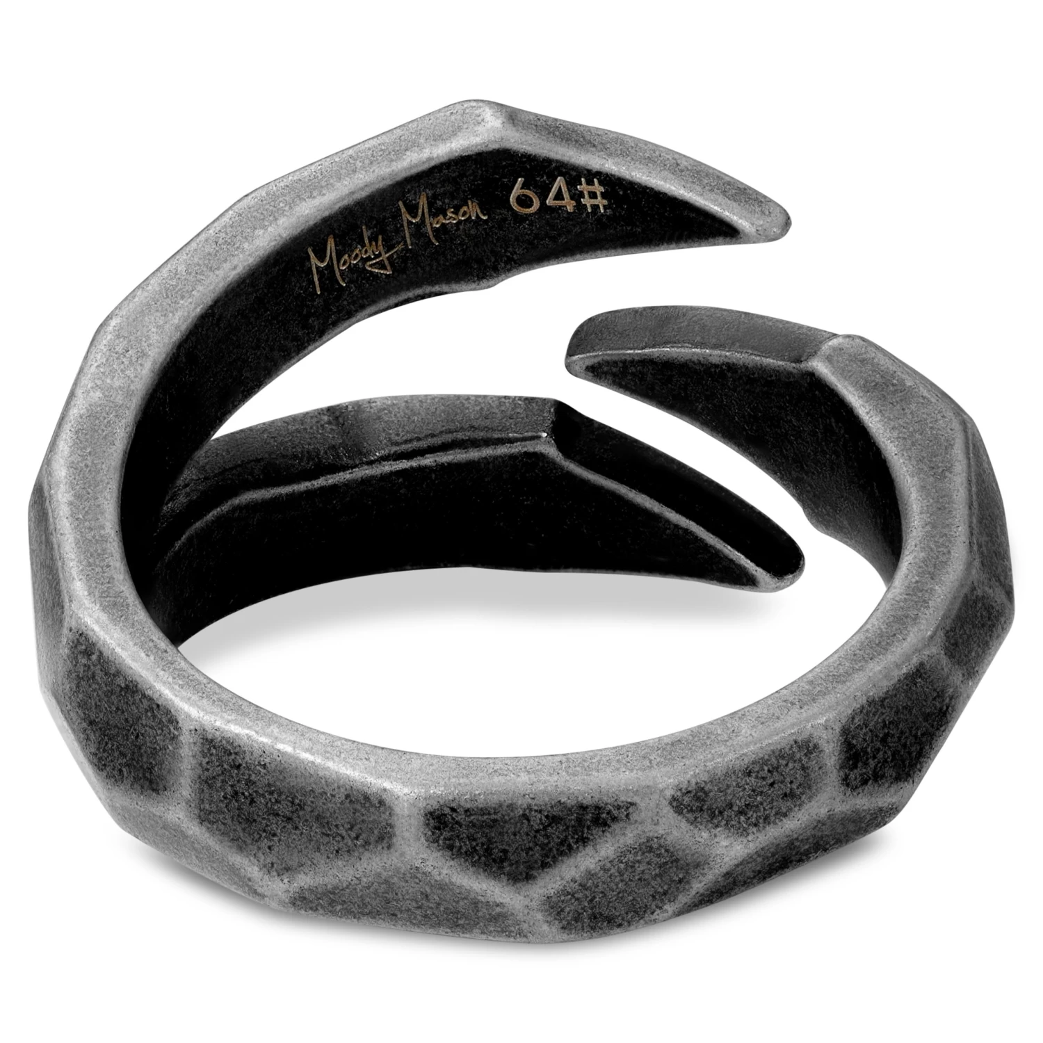 Jax | Metallic Gray Stainless Steel Dragon Claw Ring - Image 3
