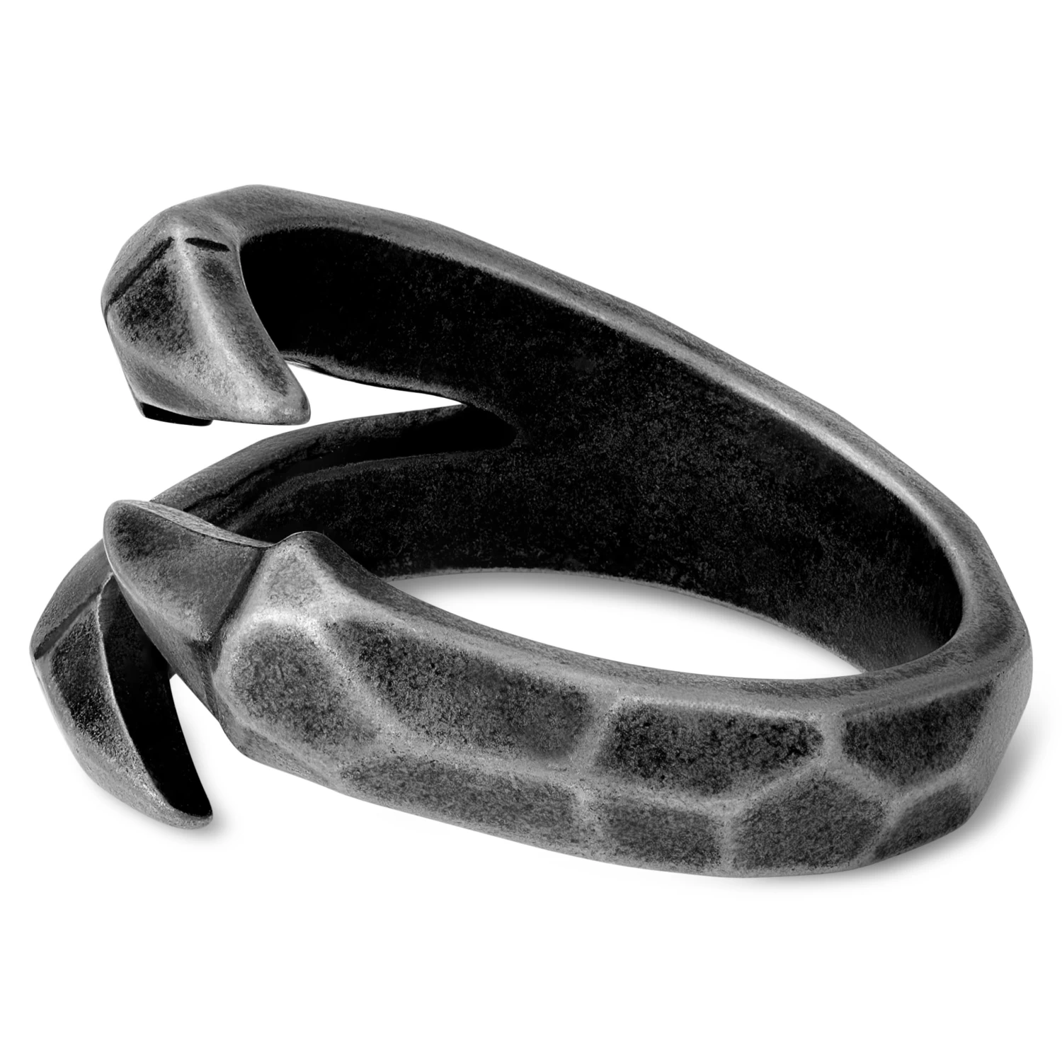 Jax | Metallic Gray Stainless Steel Dragon Claw Ring - Image 4