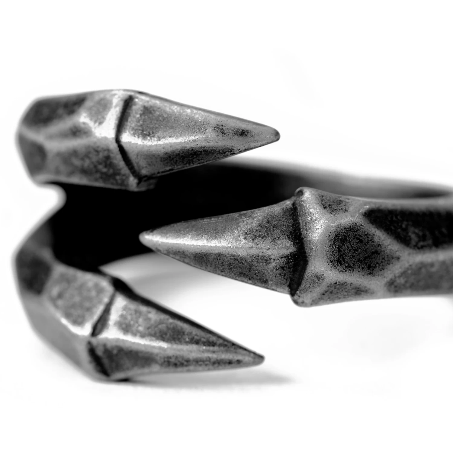 Jax | Metallic Gray Stainless Steel Dragon Claw Ring - Image 2