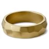 Jax | 7 Mm Gold-Tone Faceted Band Ring