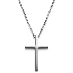 Unity | Silver-tone Stainless Steel Cross Necklace