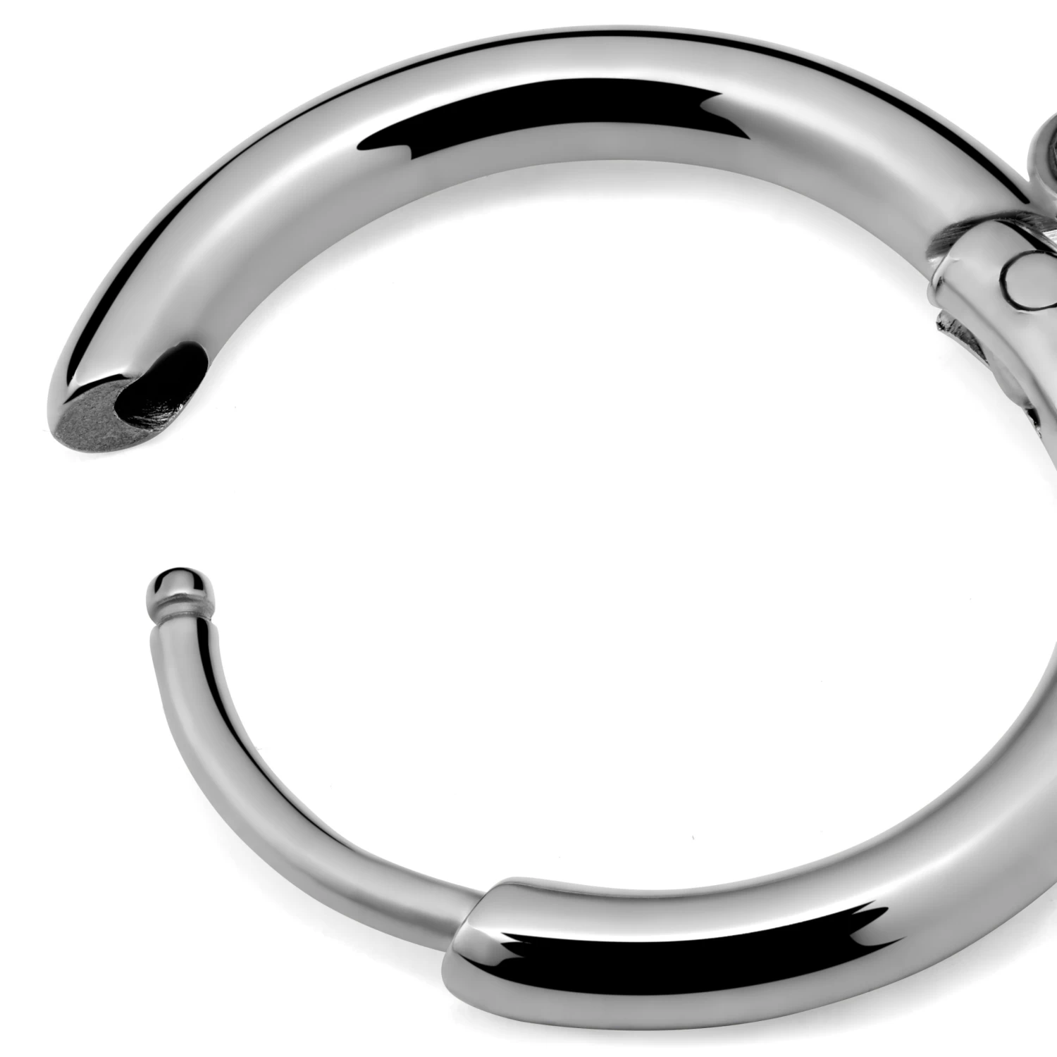 Fahrenheit | Silver-Tone Stainless Steel Melting Initial W Hoop Earring - Image 4