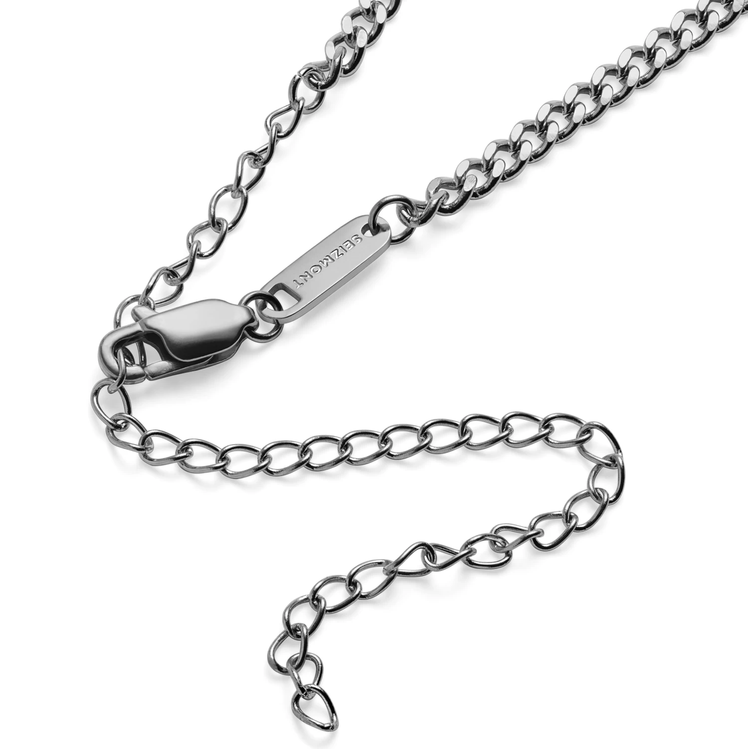 Ace | Silver-tone Black Ace Pair Double Pendant Necklace - Image 7