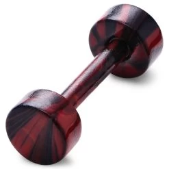 Satago | 1/5" (4 Mm) Black & Red Stainless Steel Faux Plug Stud Earring