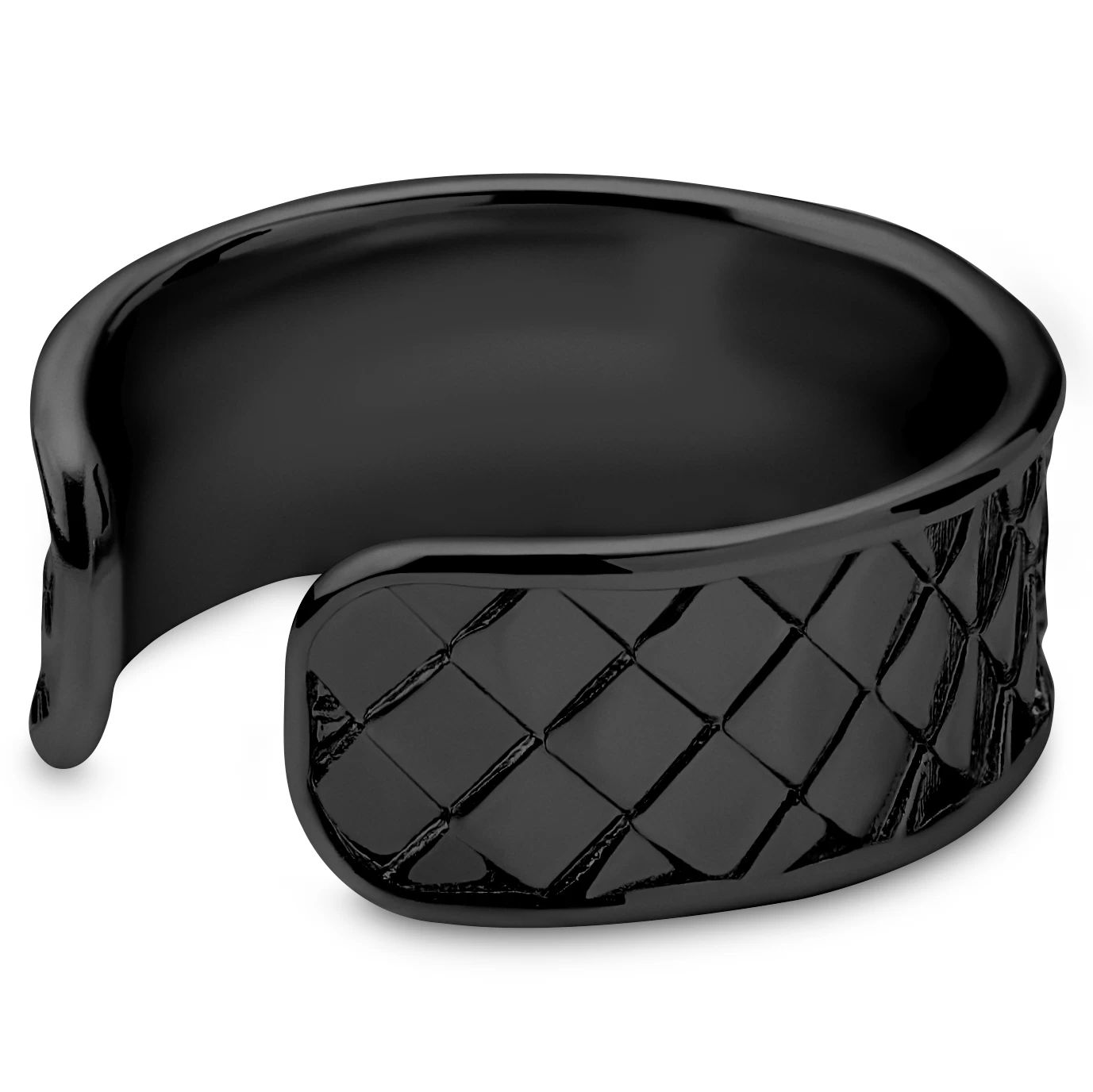 Helix | 1/4" (6 Mm) Black Scaled Ear Cuff - Image 2