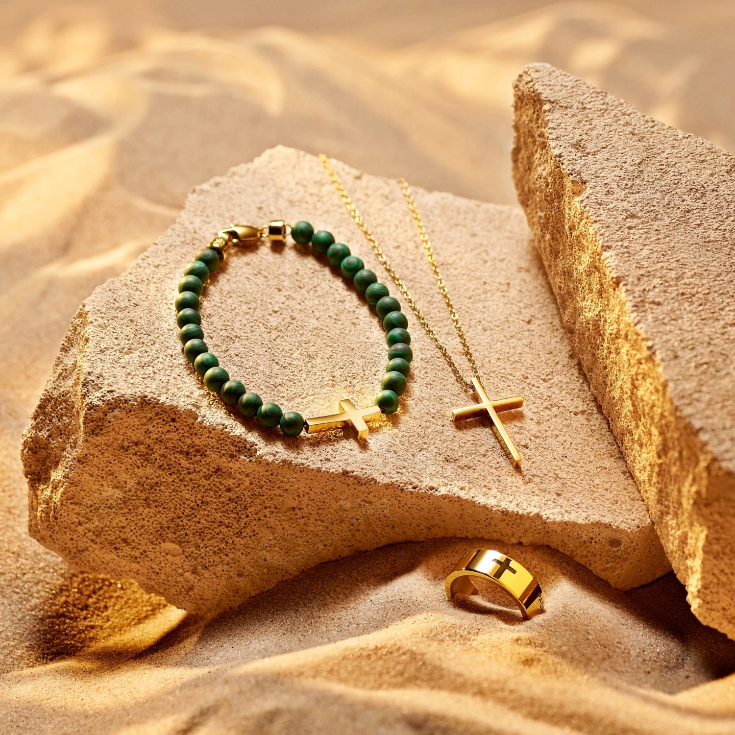 Unity | 1/3" (8 Mm) Gold-tone Spanish Lord’s Prayer Ring - Image 3