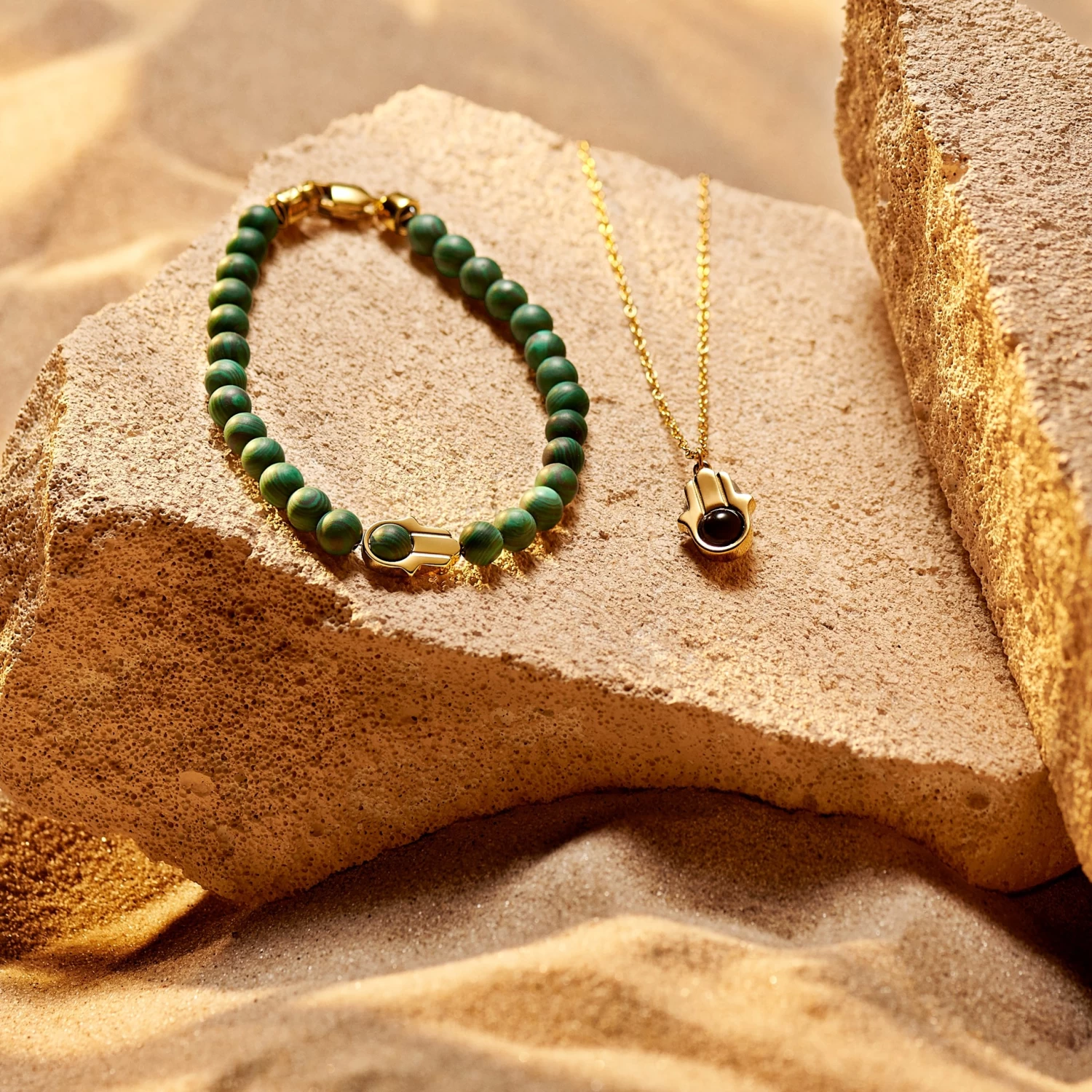 Unity | Gold-tone Hamsa Hand Necklace - Image 3