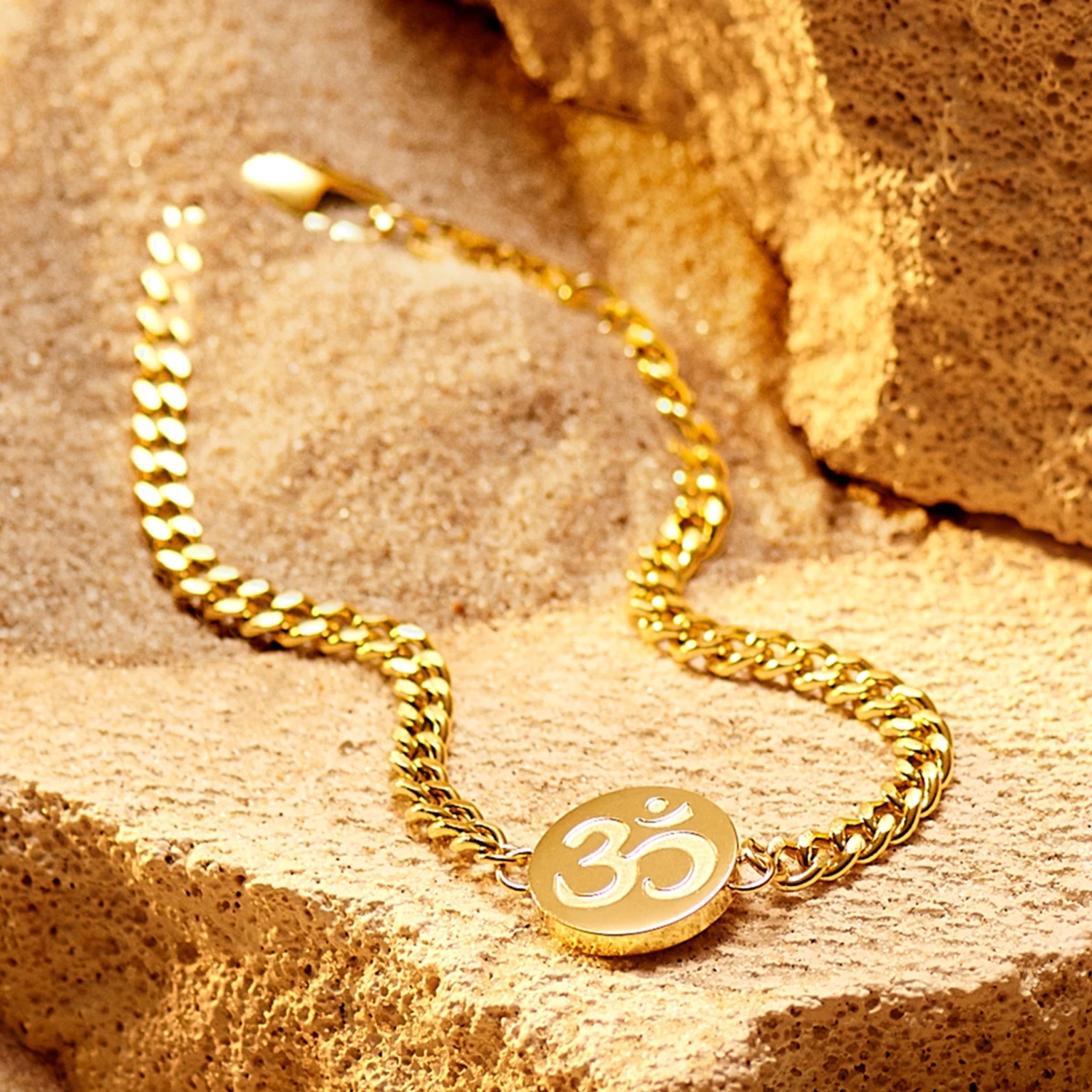 Unity | Gold-tone Aum Bracelet - Image 6