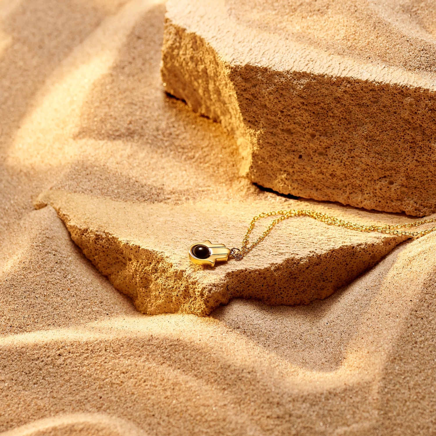 Unity | Gold-tone Hamsa Hand Necklace - Image 2